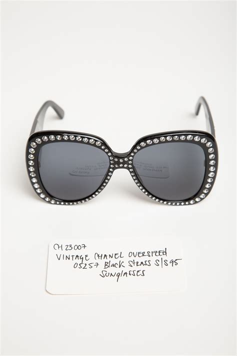 designer oversized chanel sunglasses|Chanel sunglasses with on top.